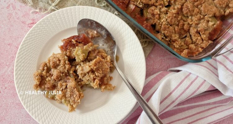 crumble à la rhubarbe
