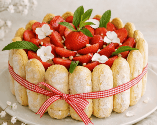 charlotte fraise mascarpone