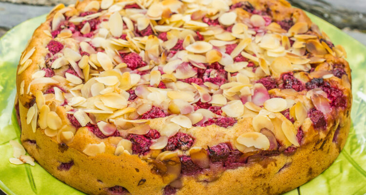 gateau framboises
