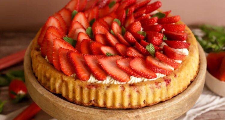 tarte rhubarbe fraise